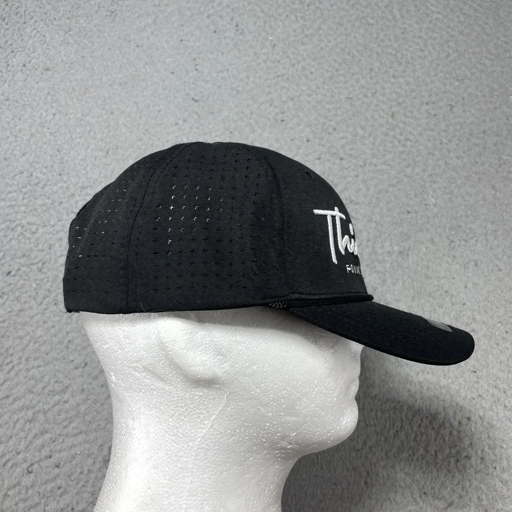 UNRL Thielen Foundation Hat‎ Cap Snap Back One Size Mens Black Mid Pro Rope Mesh